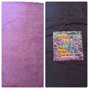 Vintage Harley Davidson Motorcycles Faded Black/purple Throw Blanket  60”x 36”